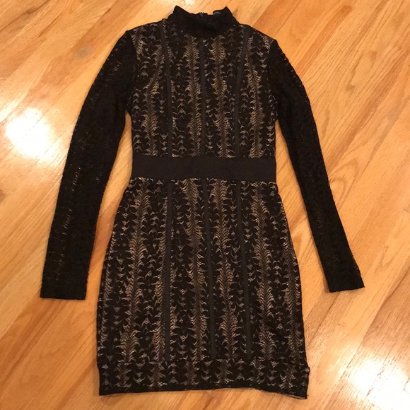 black lace dress pretty little thing